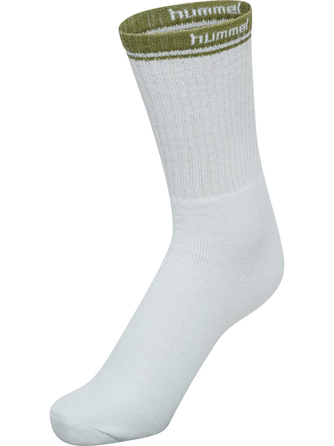 hml4 PACK HUMMEL STRIPE CREW SOCK, PALE WHITE/GREEN/PINK/BROWN, packshot