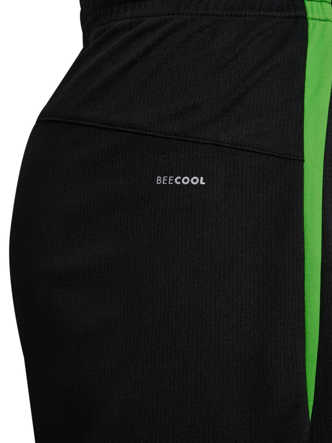 hmlLEAD 2.0 SHORTS, BLACK/GREEN GECKO, packshot