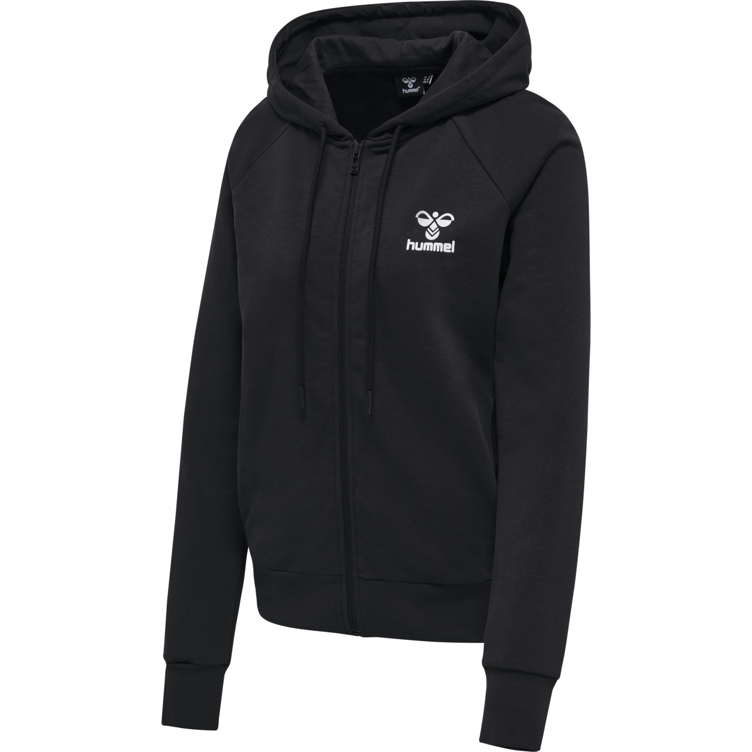 hmlNONI 2.0 ZIP HOODIE, BLACK, packshot
