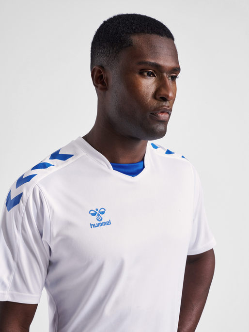 hmlCORE XK POLY JERSEY S/S, WHITE/TRUE BLUE, model
