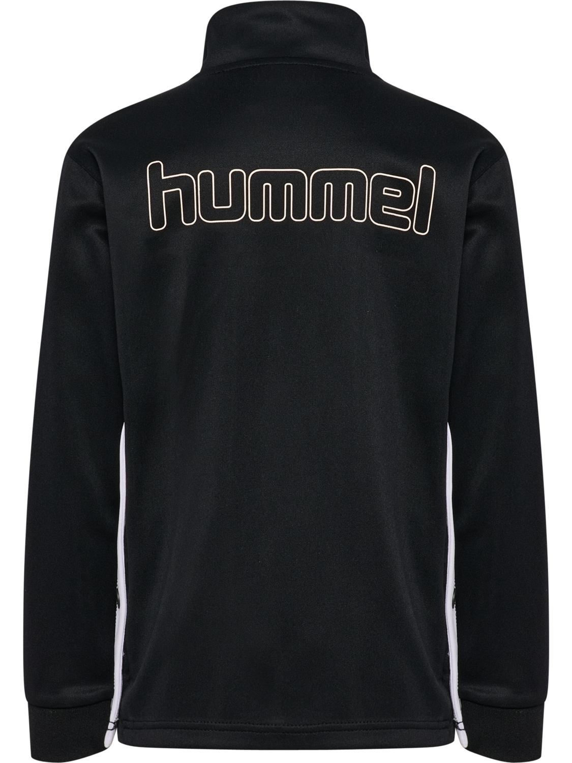 hmlJR CHEVRON ZIP JACKET, BLACK, packshot
