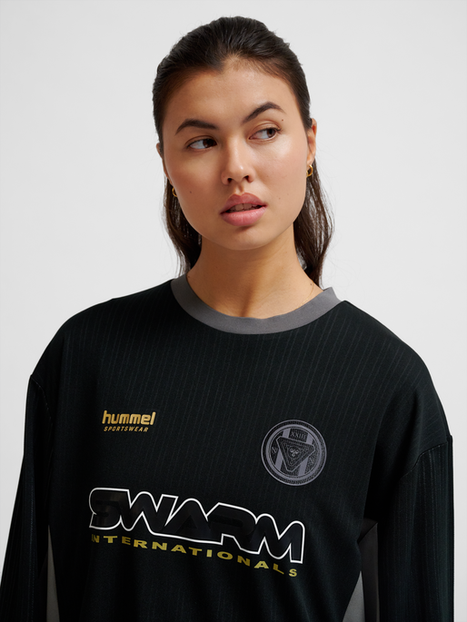 hmlLOOSE FB JERSEY L/S TOPSCORER, BLACK, model