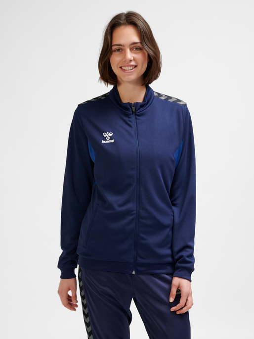 hmlAUTHENTIC PL ZIP JACKET WOMAN, MARINE, model