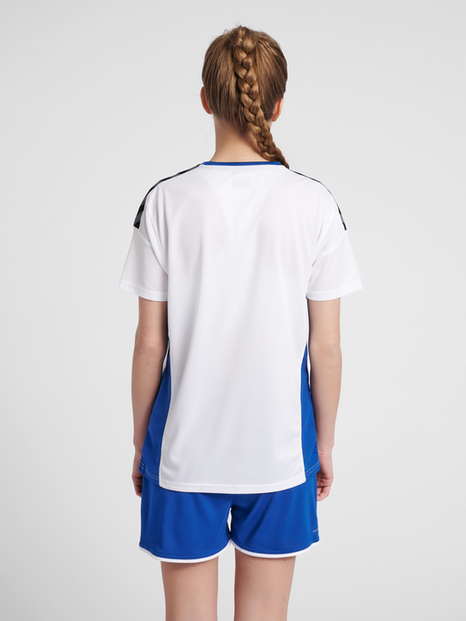 hmlAUTHENTIC POLY JERSEY WOMAN S/S, WHITE/TRUE BLUE, model