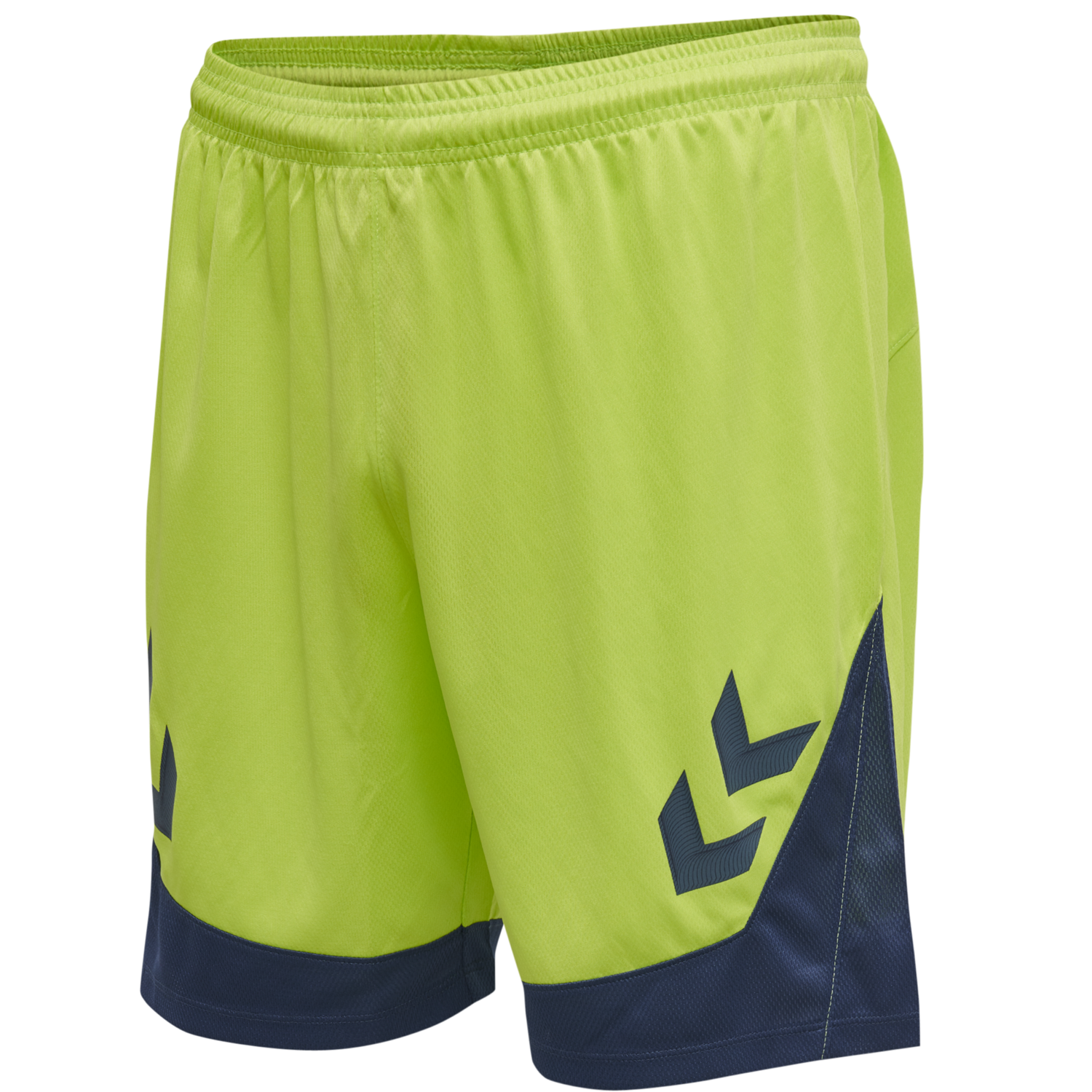 hmlLEAD POLY SHORTS, LIME PUNCH, packshot