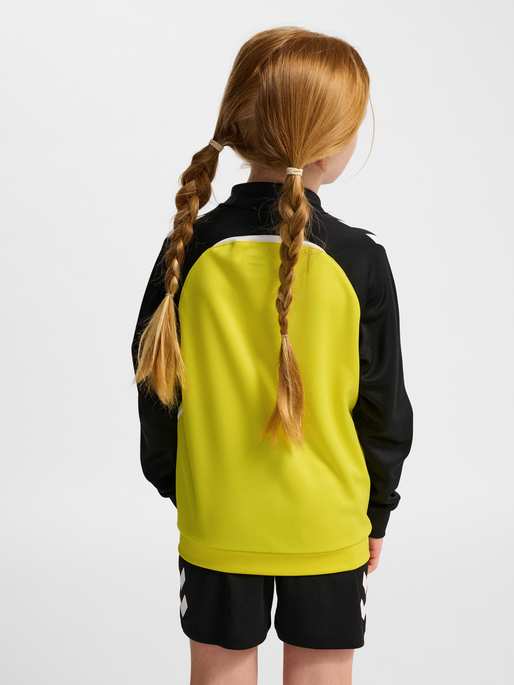 hmlLEAD 2.0 TRACK ZIP JACKET KIDS, BLAZING YELLOW/BLACK, model