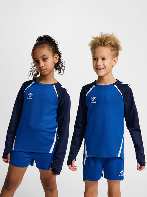 hmlLEAD 2.0 CREW SWEAT KIDS, TRUE BLUE/MARINE, model