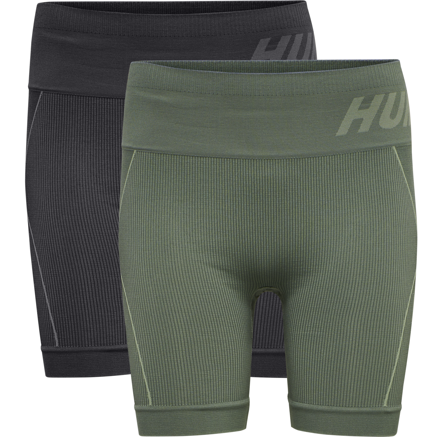 hmlTE CHRISTEL 2-PACK SEAML SHORTS, BLACK/LILY PAD, packshot