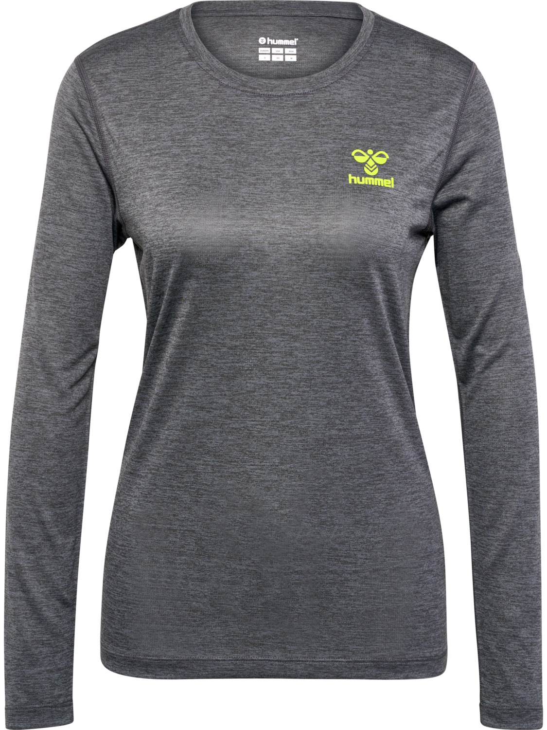 hmlSPRINT T-SHIRT L/S WOMAN, FORGED IRON MELANGE, packshot