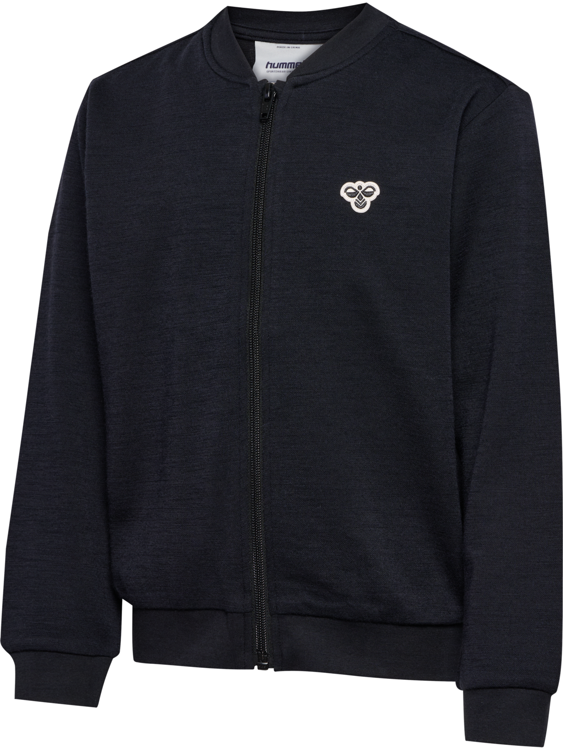 hmlJR WOOL ZIP JACKET BEE, BLACK, packshot