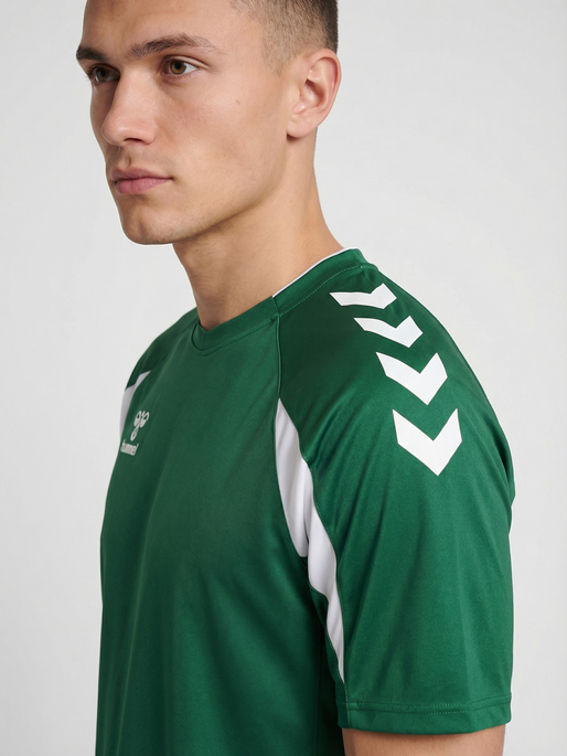 hmlCORE 2.0 JERSEY S/S, EVERGREEN/WHITE, model