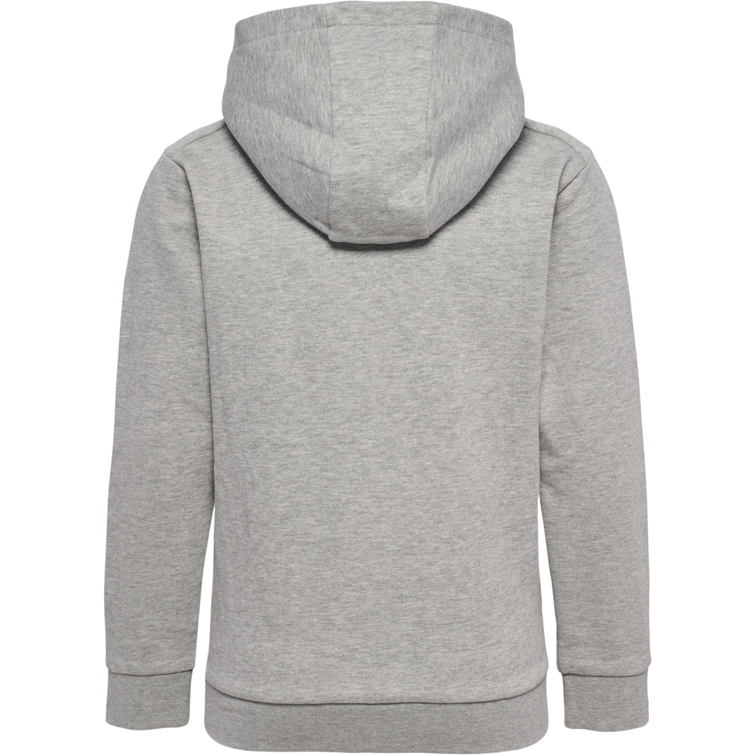 hmlOFFGRID HOODIE KIDS, GREY MELANGE/FORGED IRON, packshot