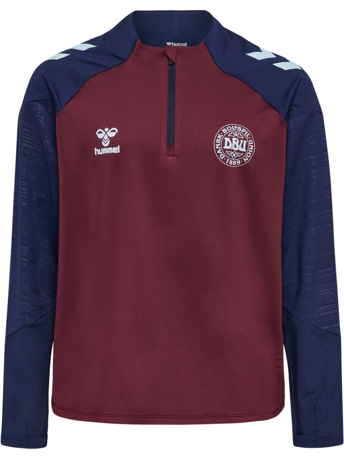 DBU 26 PRO TR HALF ZIP SWEAT KIDS, WINDSOR WINE/PEACOAT, packshot