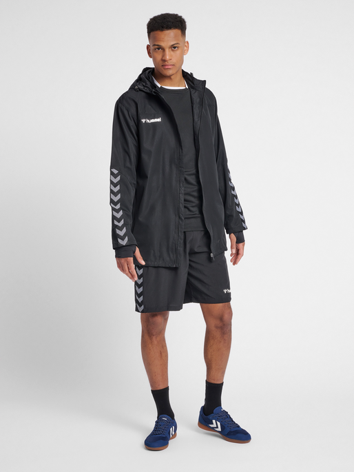 hmlAUTHENTIC ALL-WEATHER JACKET, BLACK/WHITE, model