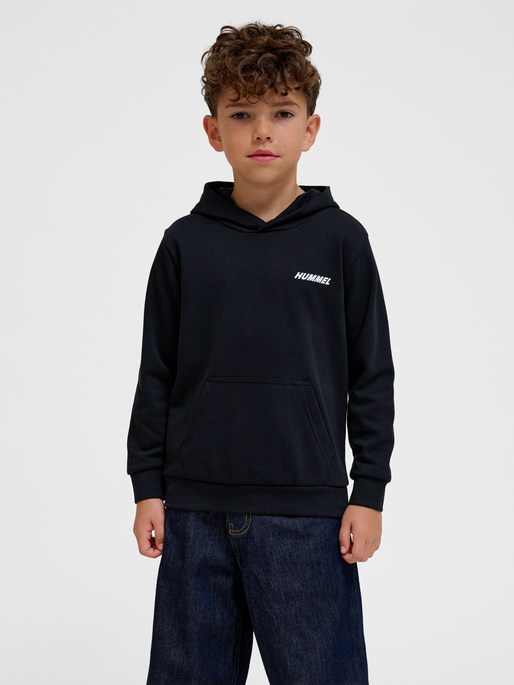 hmlCASPER HOODIE, BLACK, model