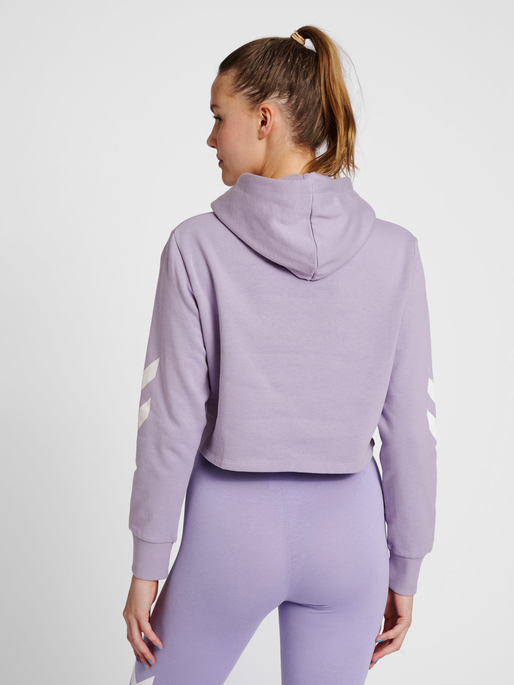 hmlLEGACY WOMAN CROPPED HOODIE, HEIRLOOM LILAC, model