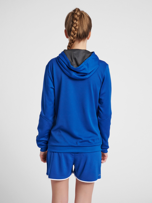 hmlAUTHENTIC POLY HOODIE WOMAN, TRUE BLUE, model
