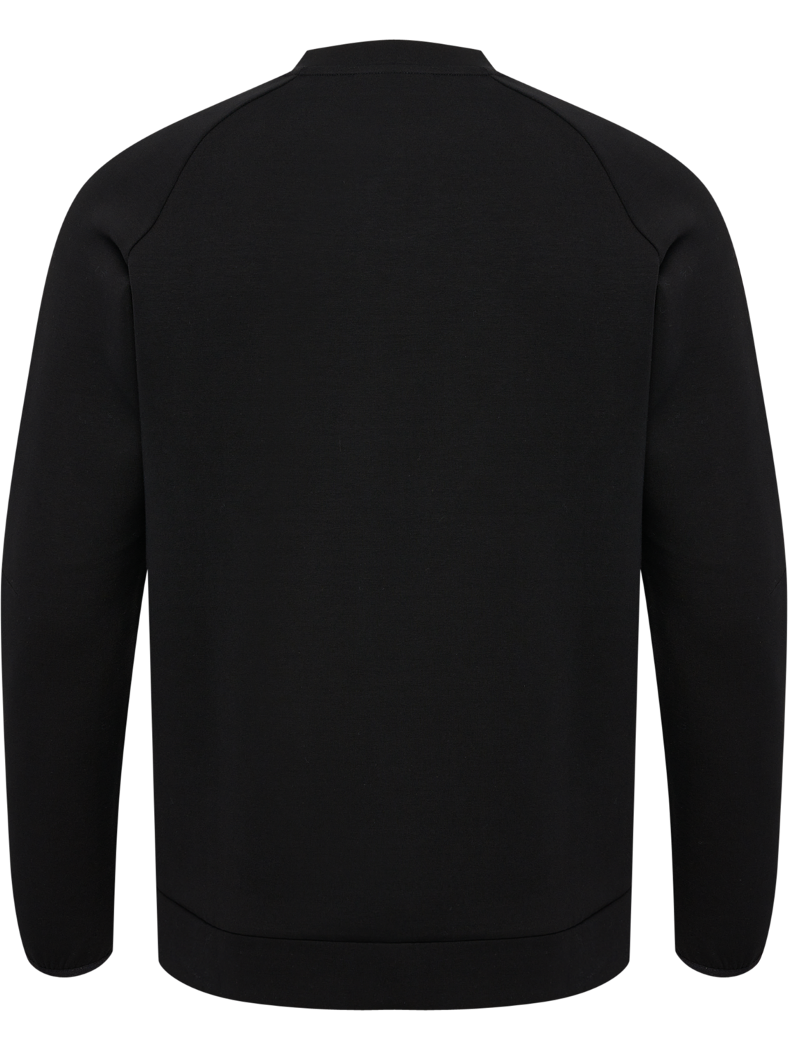 hmlTECH FLEECE REGULAR CREW, BLACK, packshot