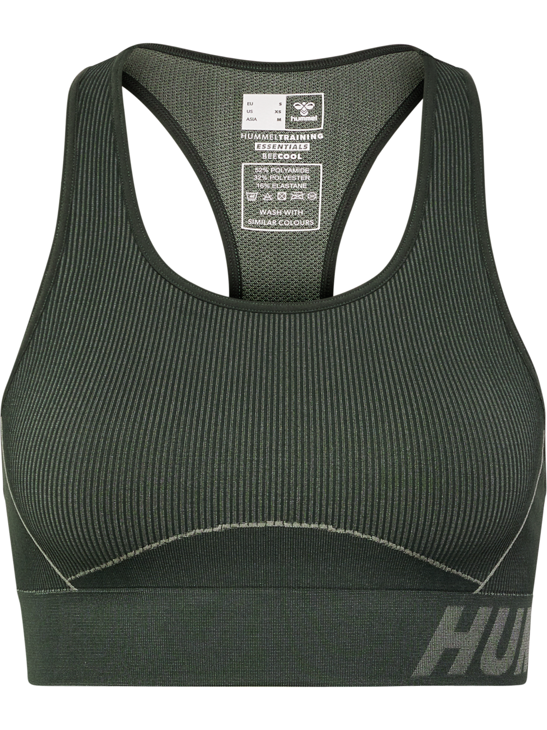 hmlTE CHRISTEL SEAMLESS SPORTS TOP, CLIMBING IVY/SEAGRASS MELANGE, packshot