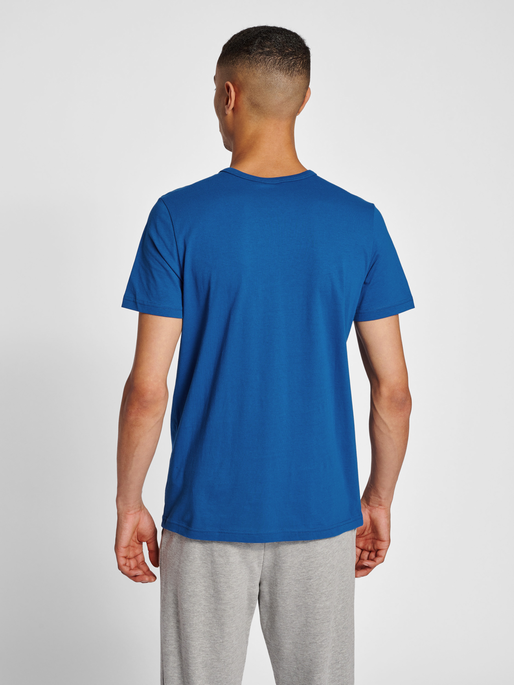 hmlIC DAYTON T-SHIRT, TRUE BLUE, model