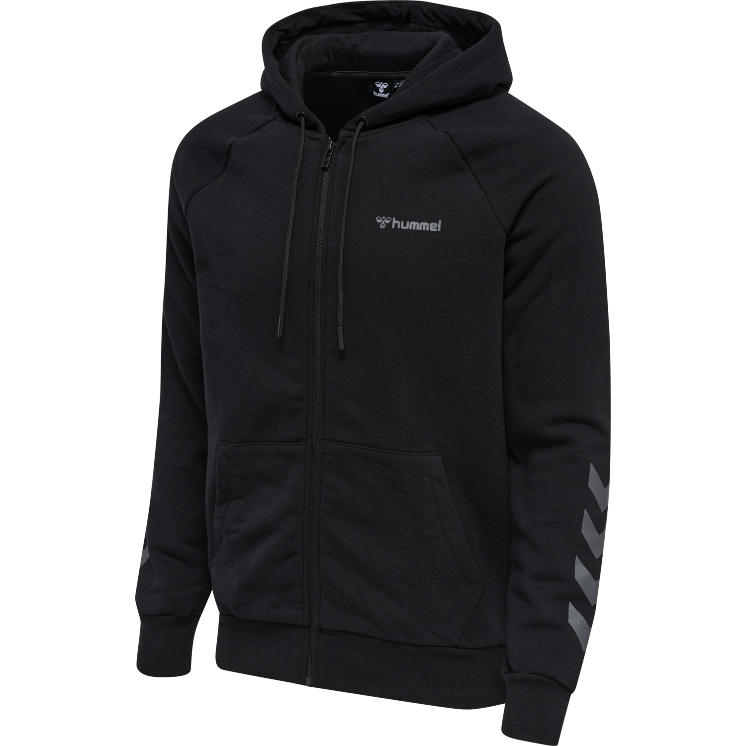hmlISAM ZIP HOODIE, BLACK, packshot