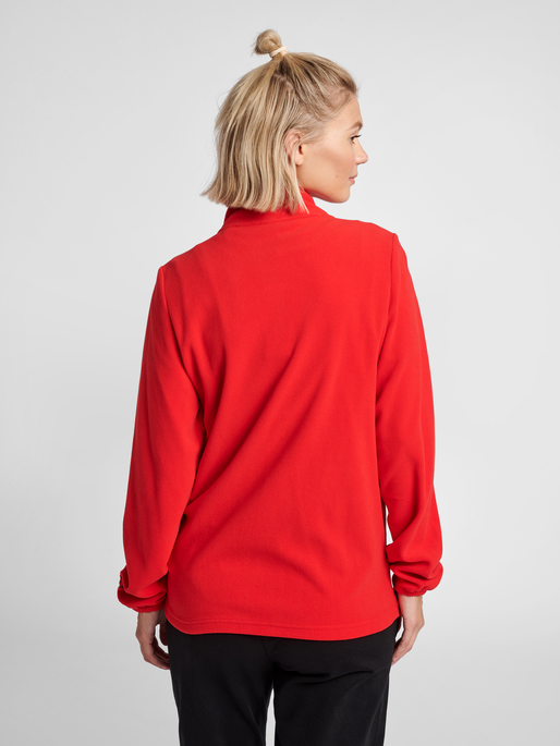 hmlNORTH FULL ZIP FLEECE JACKET WOM, TRUE RED, model