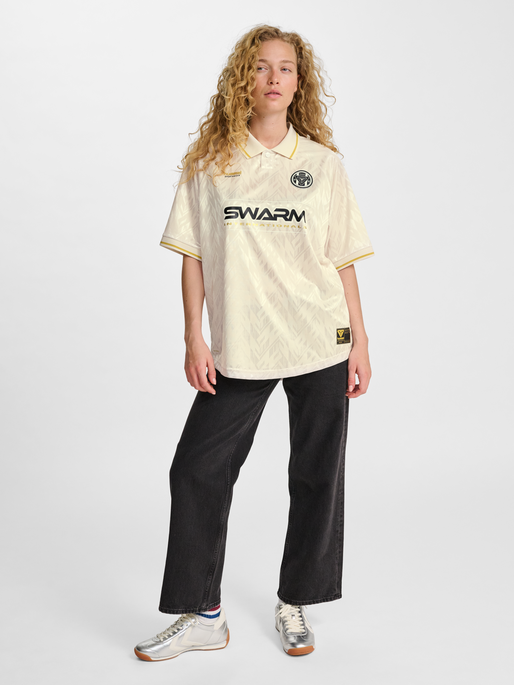 hmlLOOSE BAY SOCCER JERSEY S/S, BLANC DE BLANC, model