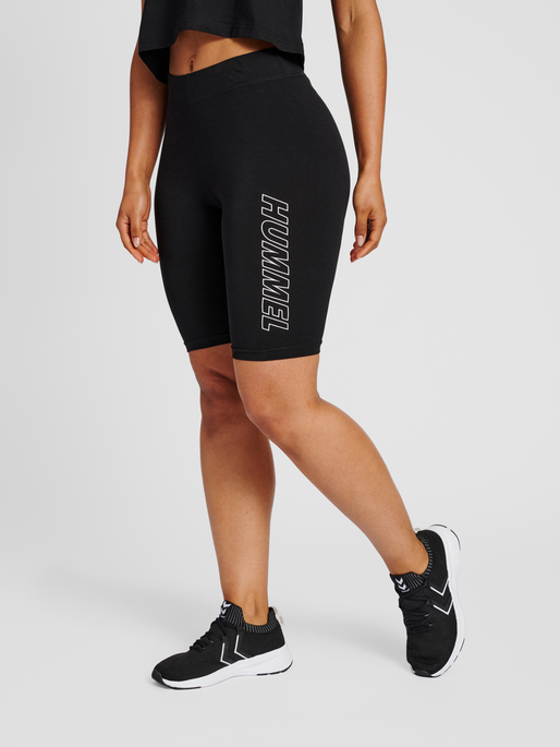 hmlTE MAJA 2-PACK MW C TIGHT SHORTS, BLACK/DRIFTWOOD, model