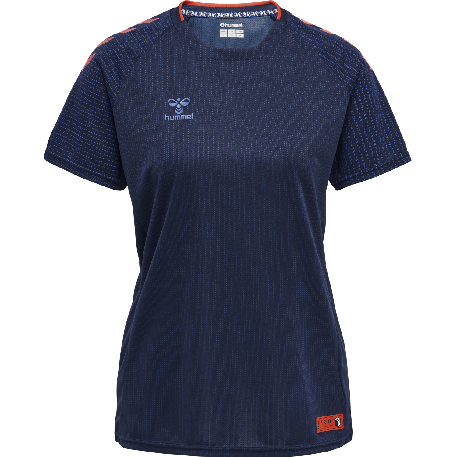 hmlPRO GRID TRAINING JERSEY S/S WO, MARITIME BLUE/SURF THE WEB, packshot