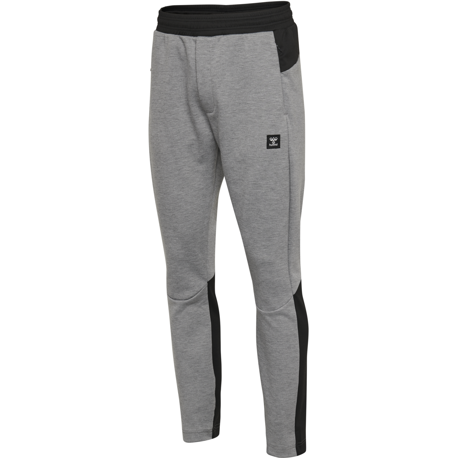 hmlTROPPER TAPERED PANTS, GREY MELANGE, packshot
