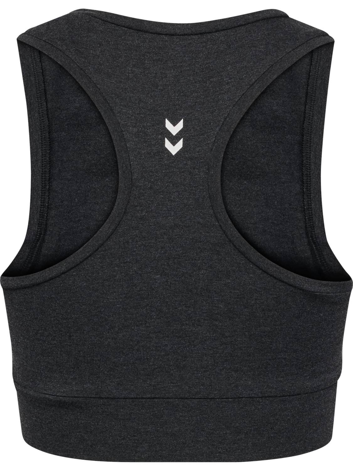 hmlPULSE LOGO LIGHT SUPPORT BRA, BLACK MELANGE, packshot