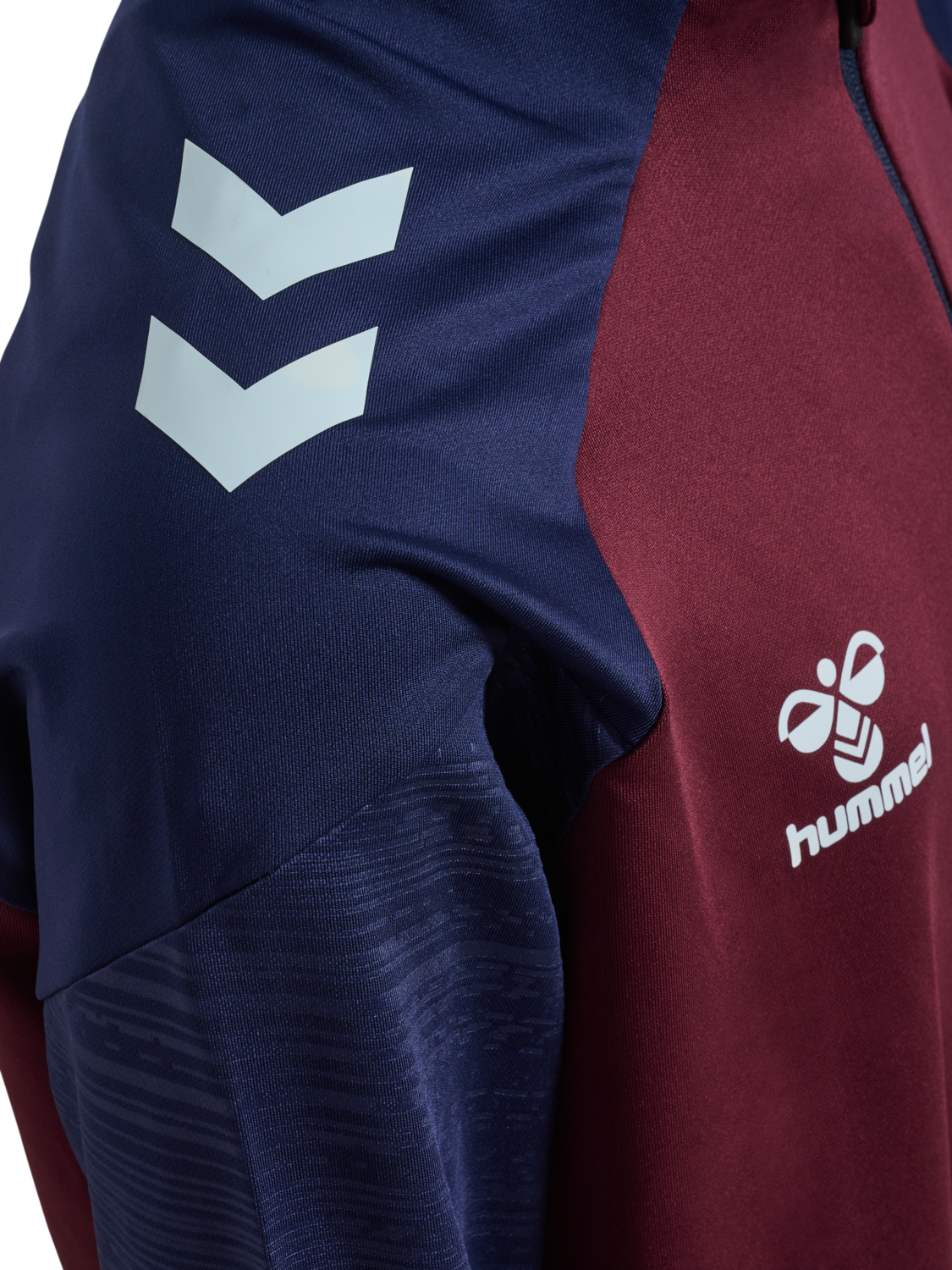 DBU 26 PRO TR HALF ZIP SWEAT KIDS, WINDSOR WINE/PEACOAT, packshot