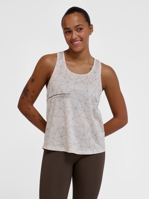 hmlCOURT AOP LIGHT WEIGHT TANKTOP W, LIGHT GREY, model