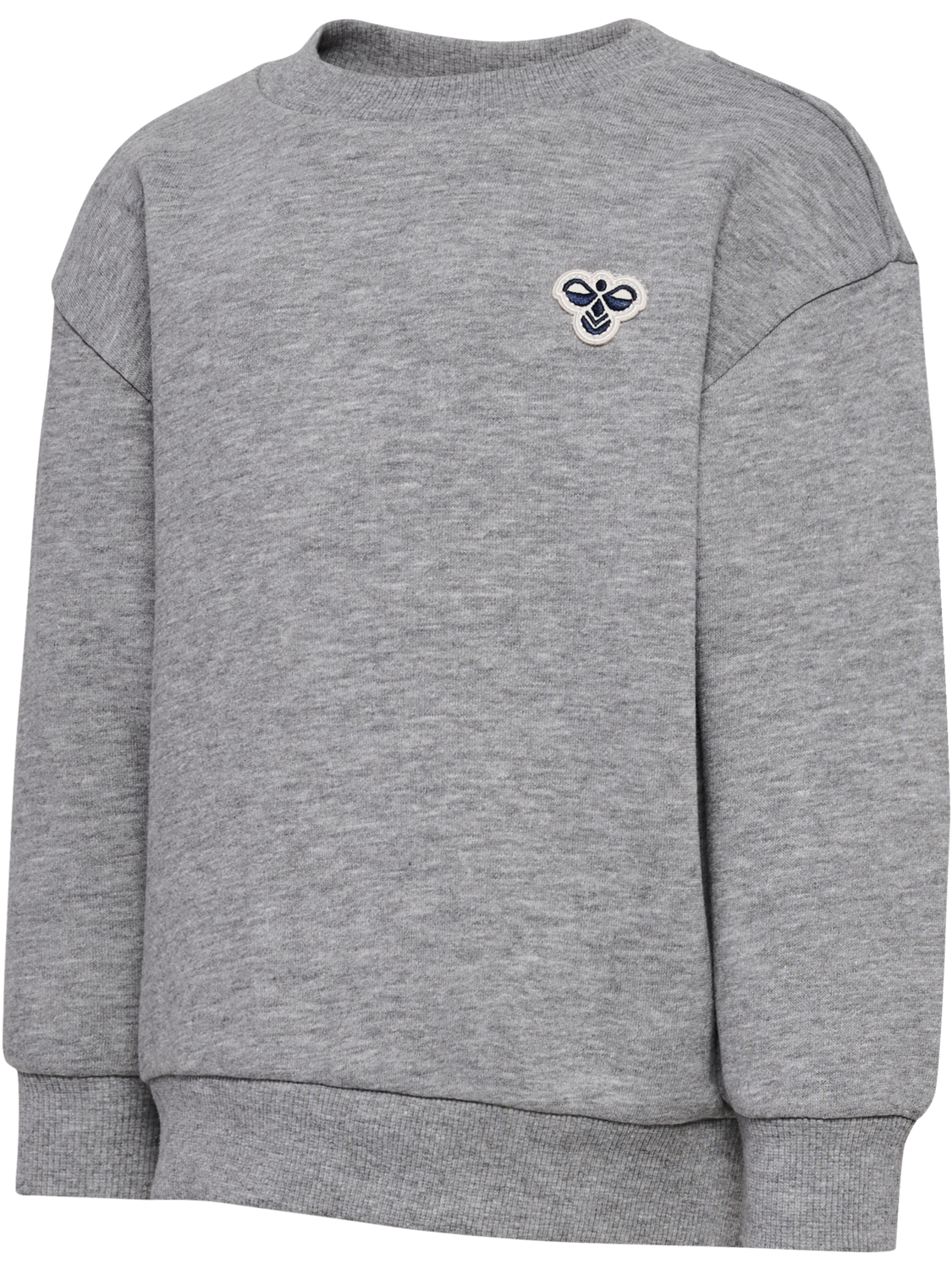 hmlMINI LOOSE CREWNECK BEE, GREY MELANGE, packshot