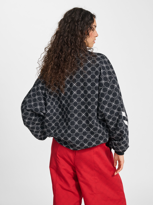 hmlOVERSIZED HALFZIP DBU ROTATE, BLACK, model