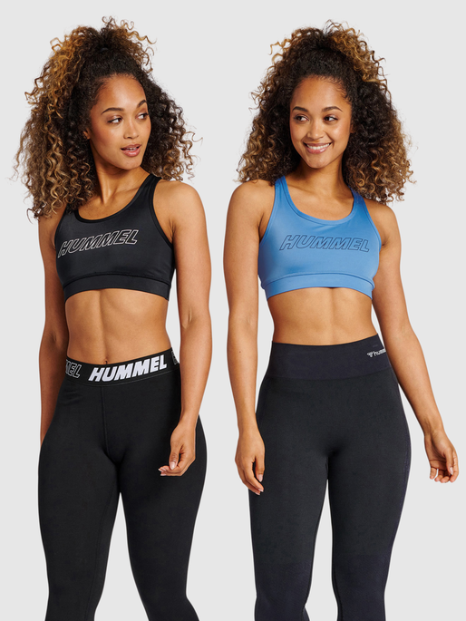 hmlTE TOLA 2-PACK SPORTS BRA, BLACK/MARINA, model