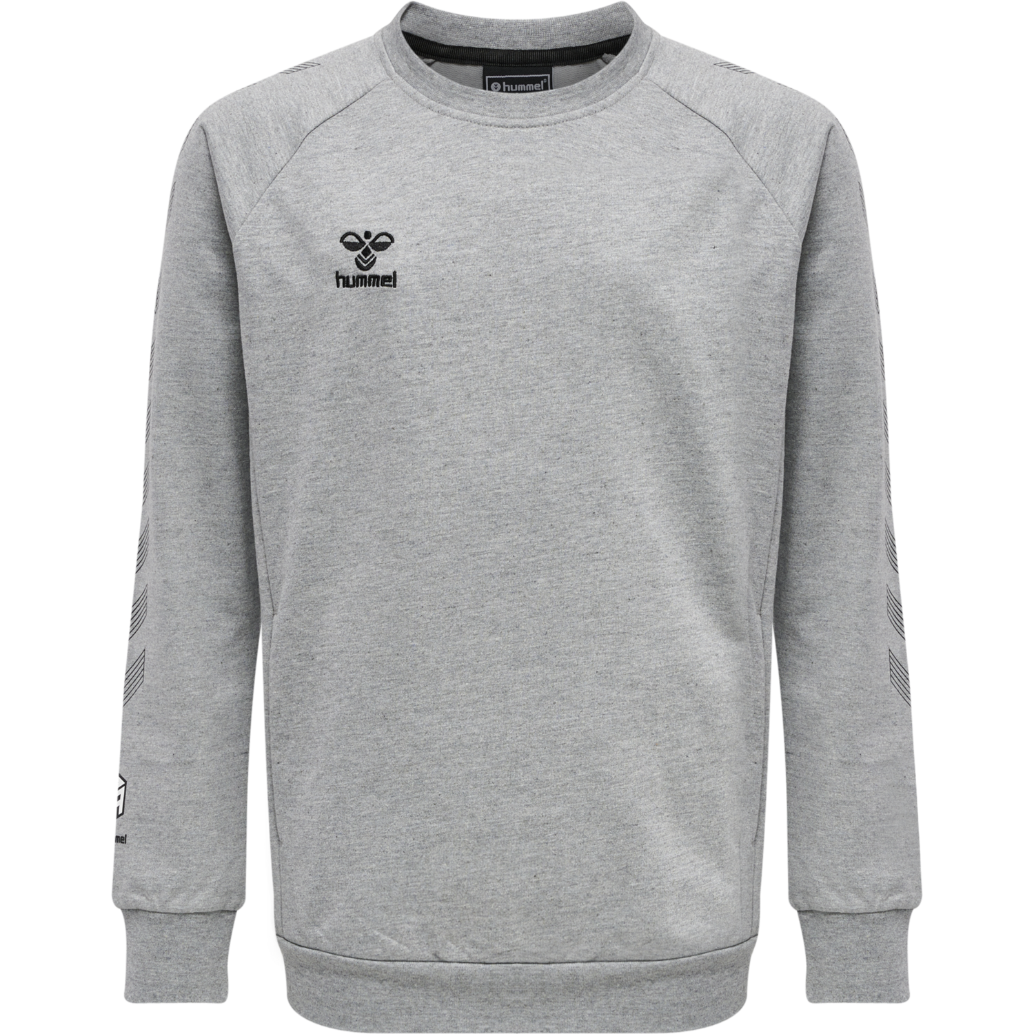 hmlMOVE GRID COTTON SWEATSHIRT KIDS, GREY MELANGE, packshot