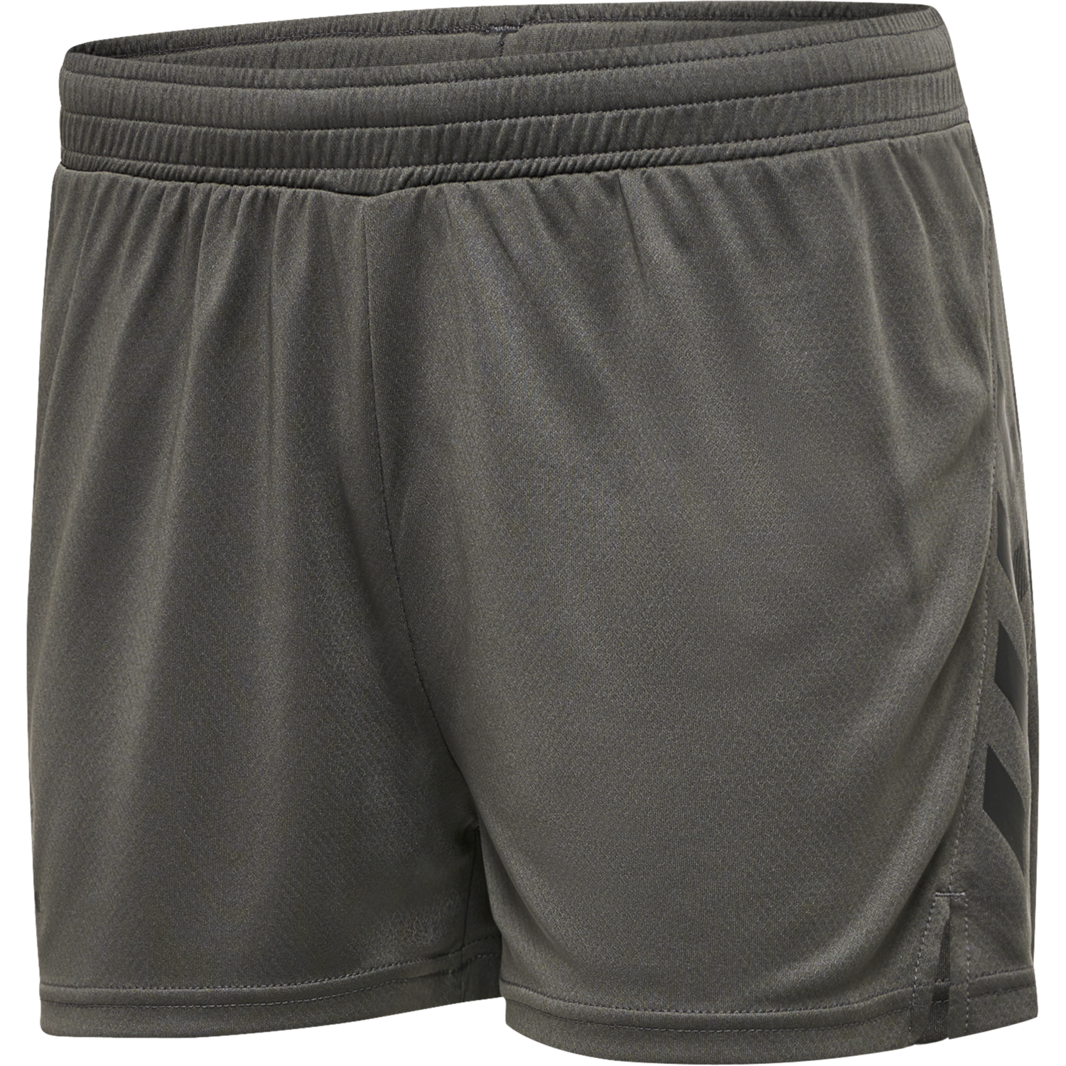 hmlONGRID POLY SHORTS WO, FORGED IRON/JET BLACK, packshot