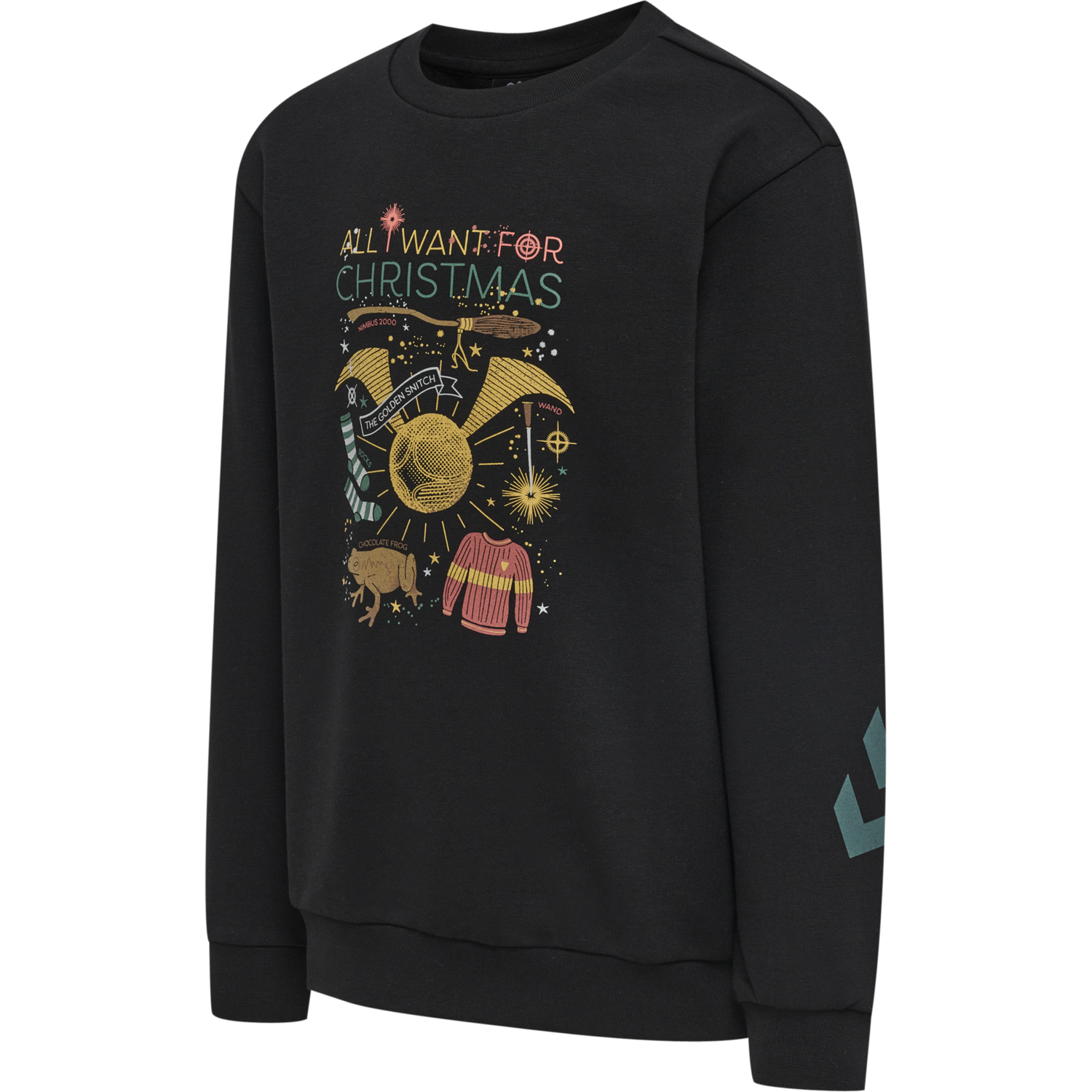 hmlHARRY POTTER DOS SWEATSHIRT, BLACK, packshot
