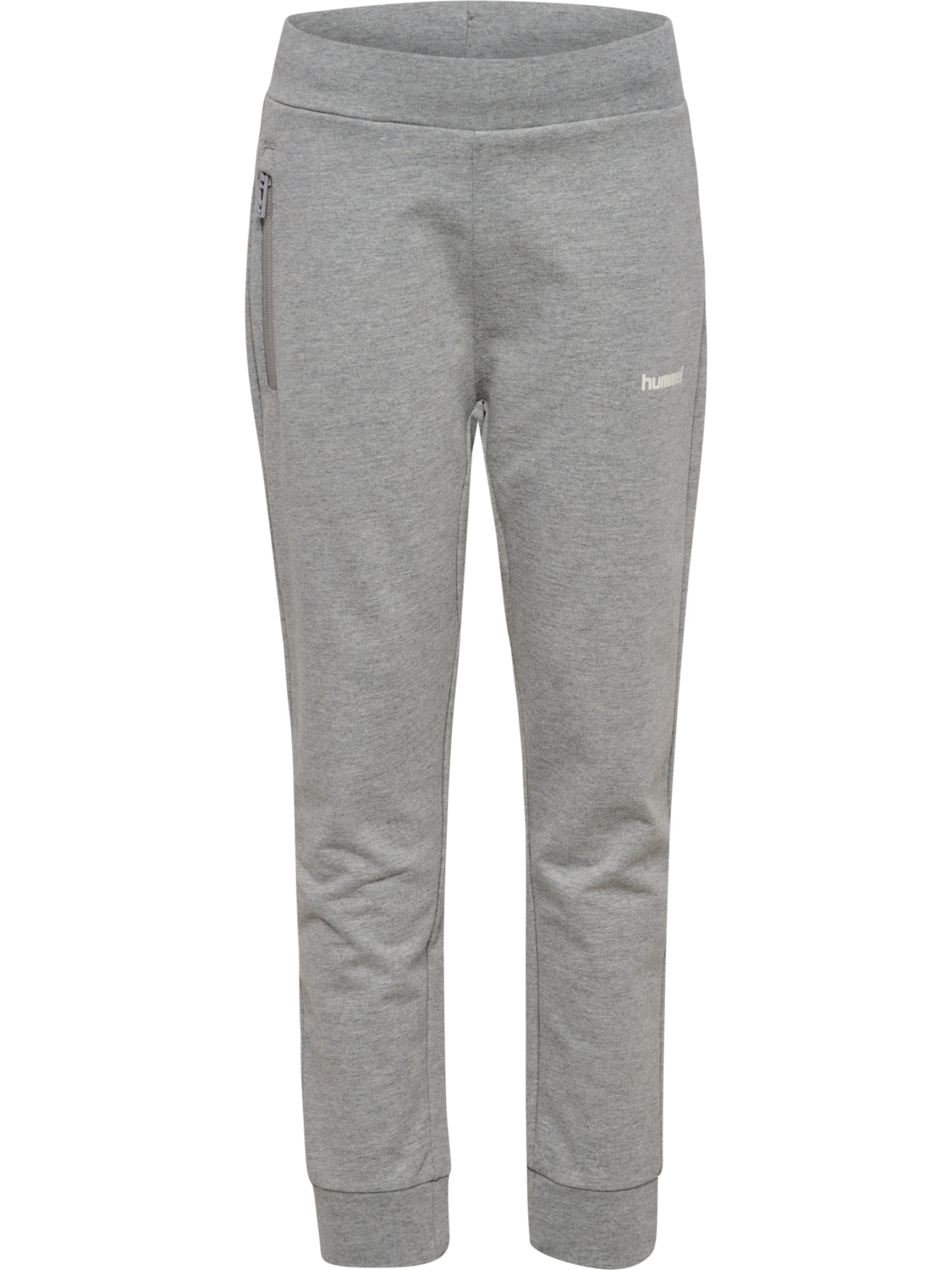 hmlJR REGULAR ADJ WAIST PANTS, GREY MELANGE, packshot