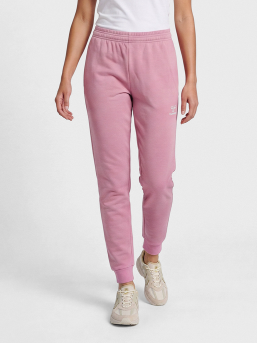 hmlMOVER COTTON CUFF PANTS WOMAN, LILAS, model