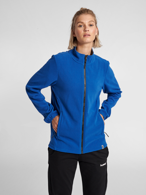 hmlNORTH FULL ZIP FLEECE JACKET WOM, TRUE BLUE, model