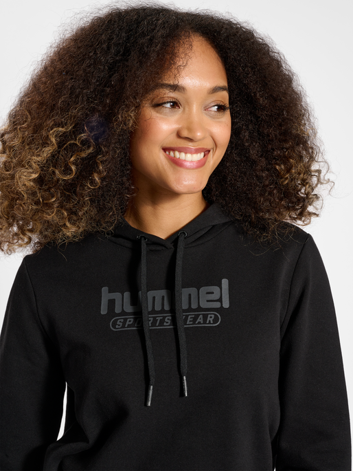 hmlBOOSTER WOMAN HOODIE, BLACK, model