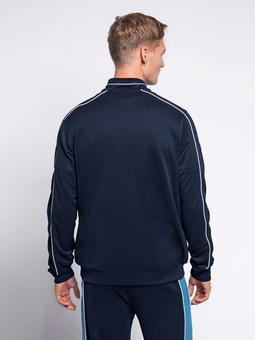 hmlLIAM ZIP JACKET, BLACK IRIS, model