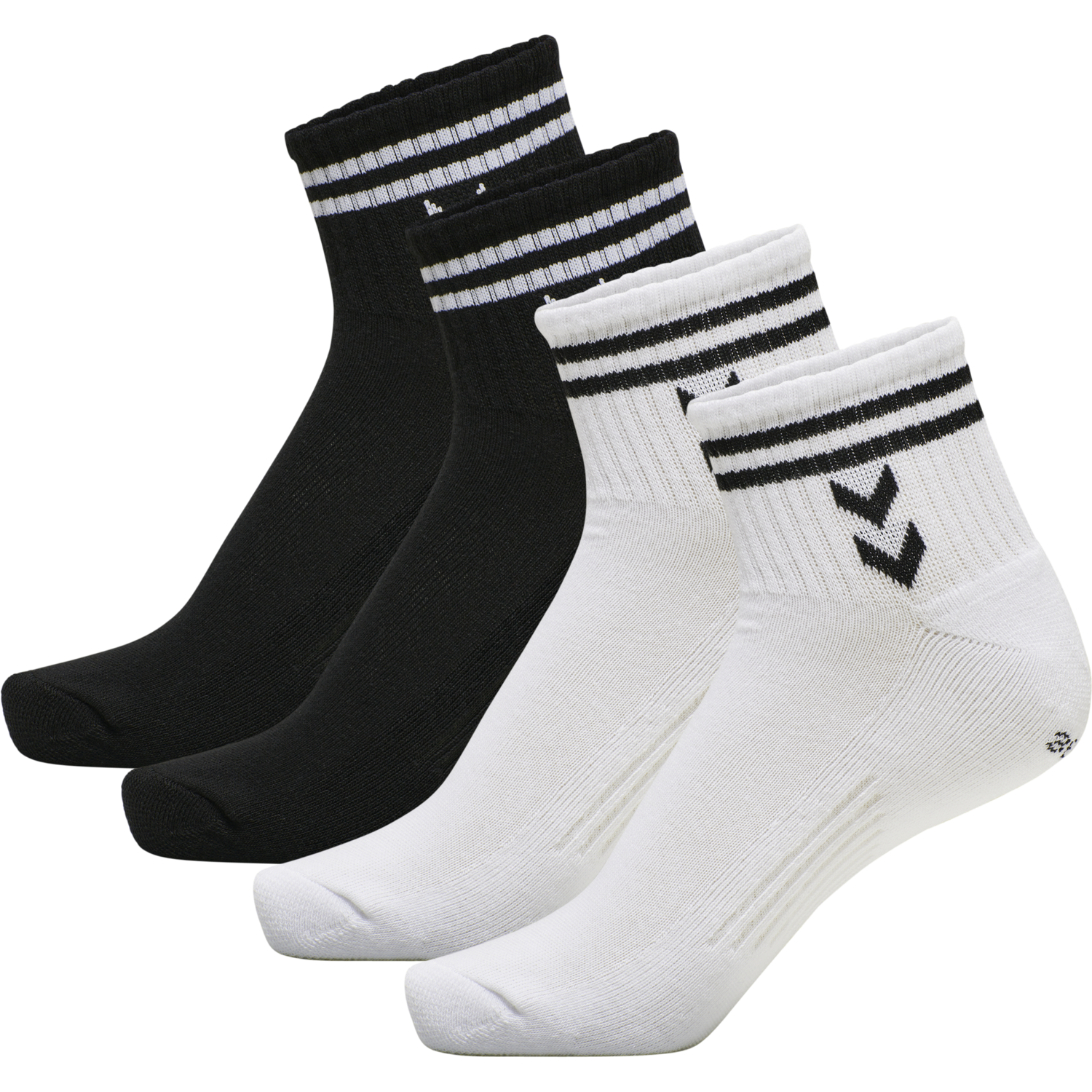 hmlSTRIPE 4-PACK MID CUT SOCKS MIX, 9124, packshot