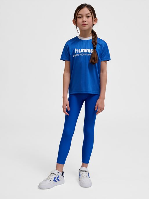 hmlJR FAST LOOSE JERSEY S/S, OLYMPIAN BLUE, model