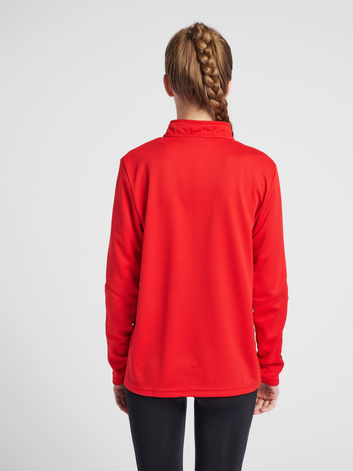 hmlAUTHENTIC HALF ZIP SWEATSHIRT WO, TRUE RED, model