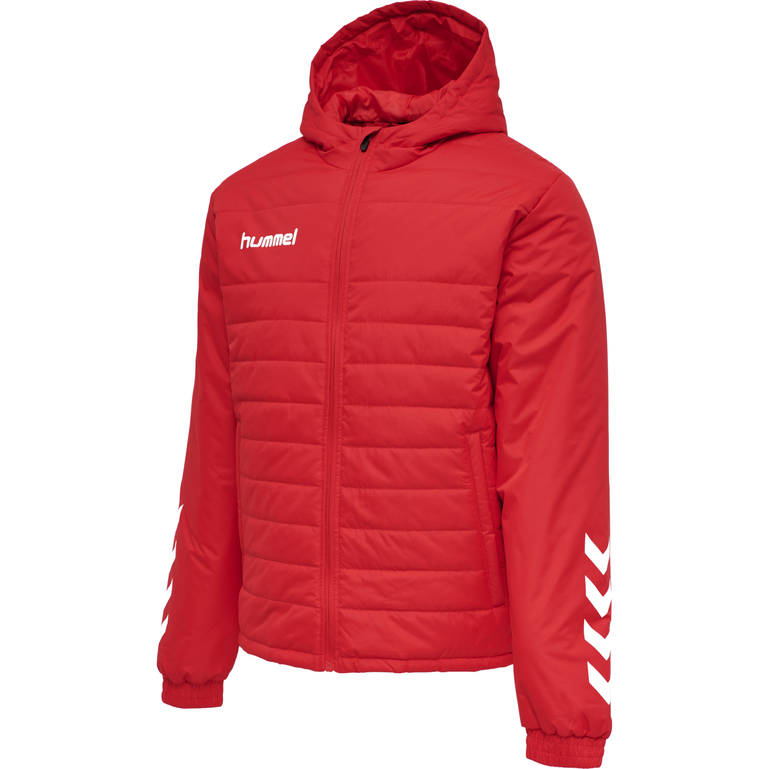 hmlPROMO SHORT BENCH JACKET, TRUE RED, packshot