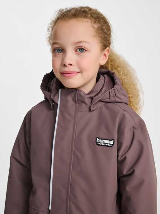 hmlJR SNOW JACKET WP 10K, PEPPERCORN, model