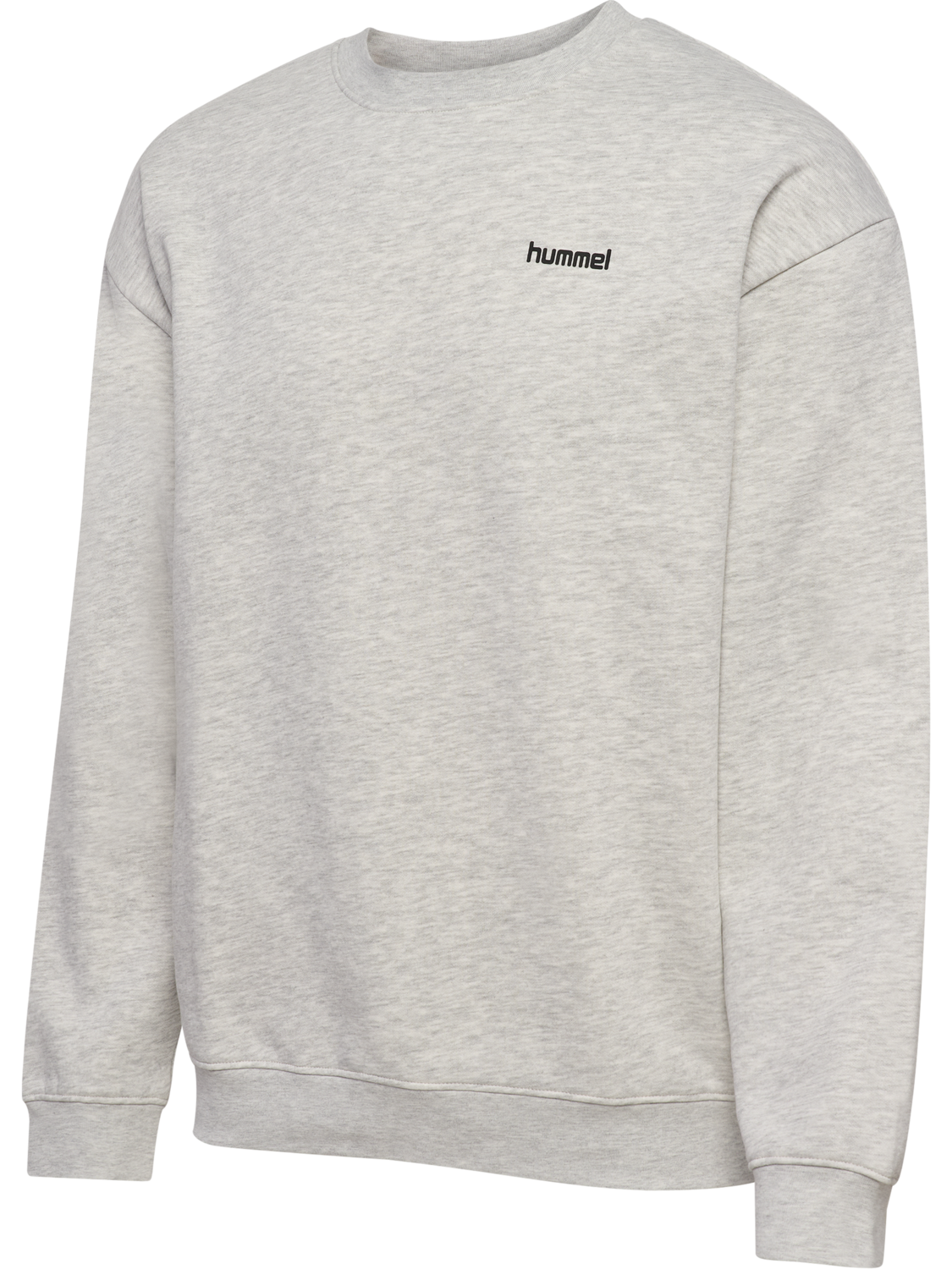 hmlKEEPER GRAPHIC CREWNECK, LIGHT GREY MELANGE, packshot